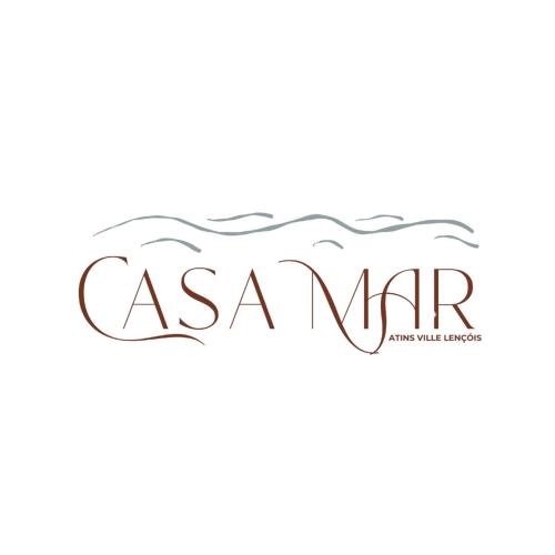 a handwritten inscription as a mir text with waves at Casa Mar Atins in Atins