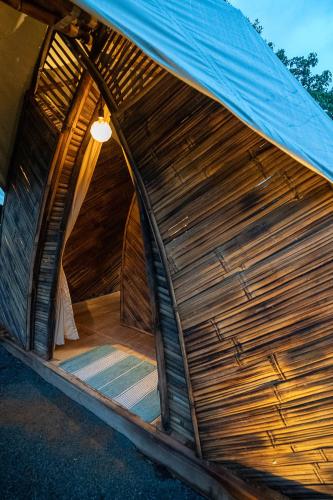 a close up of a room in a tent at QASA Hotel and Retreat Center in San Luis
