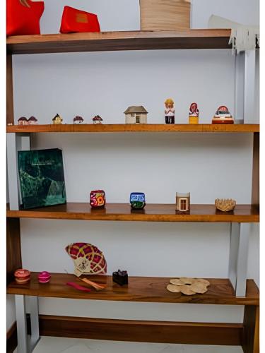 a shelf with many different items on it at BVG ixtapa in Ixtapa