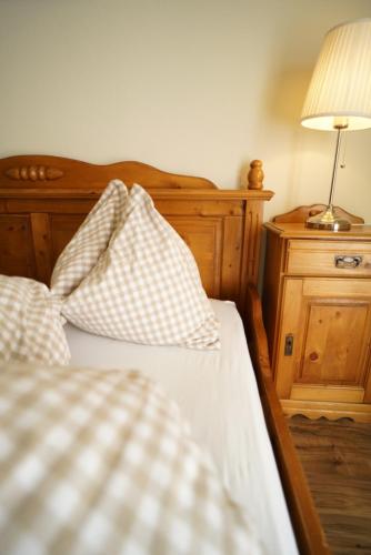 Un ou plusieurs lits dans un hébergement de l'établissement Gstattlhof Mountain Farmhouse