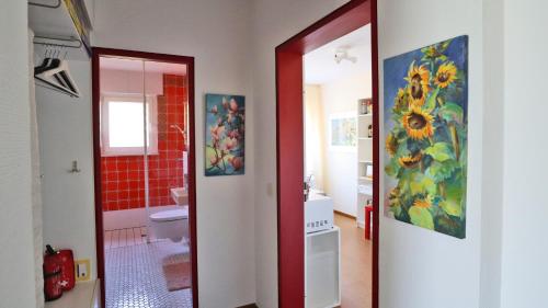Ένα μπάνιο στο Ferienwohnung Lentz