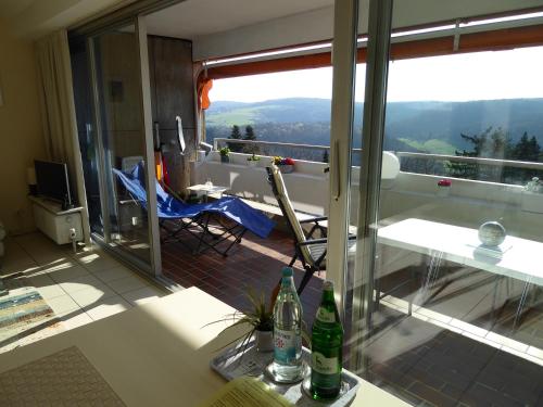 Μπαλκόνι ή βεράντα στο Ferienwohnung Stefi mit magischem Ausblick in Lahnstein
