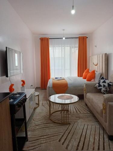 Posezení v ubytování Hidden heaven studio fedha