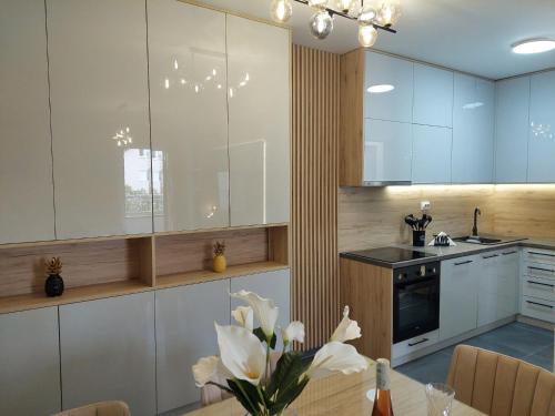 Η κουζίνα ή μικρή κουζίνα στο Apartman Stublina II