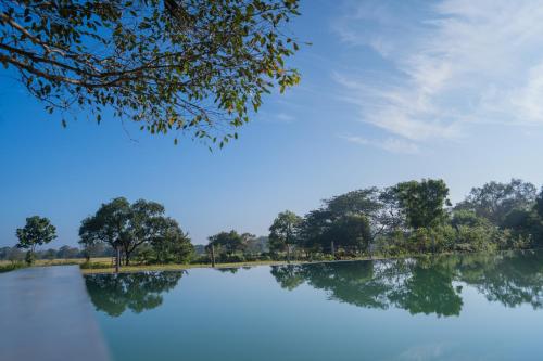 a view of a river with trees in the distance at Tranquil Trails Sigiriya in Dambulla
