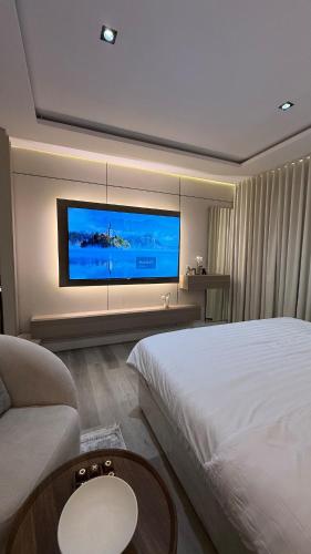 Postel nebo postele na pokoji v ubytování Private Studio Smart Entry Hotel System