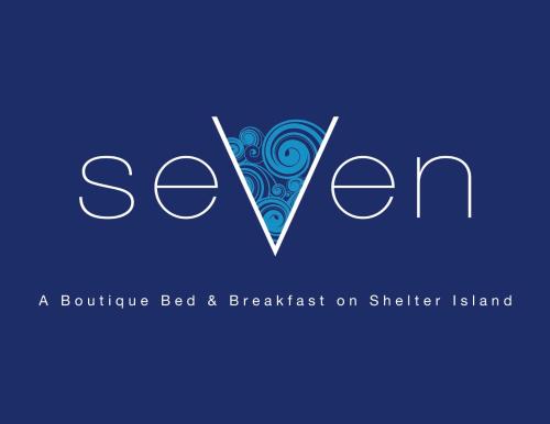 a logo for aothique bed and breakfast on shelter island at Seven Resort Style Inn near Beach in Shelter Island Heights