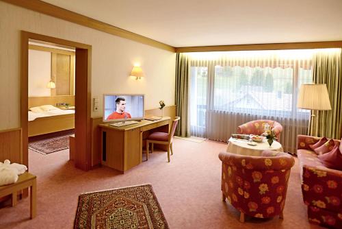 Μια τηλεόραση ή/και κέντρο ψυχαγωγίας στο Hotel Waldlust