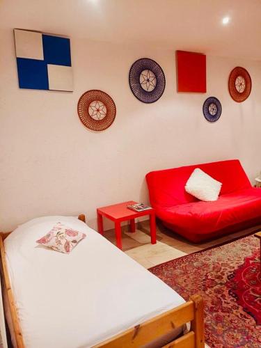 Postel nebo postele na pokoji v ubytování Nice Penthouse