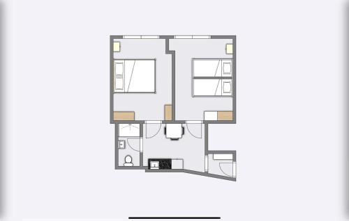 a drawing of a floor plan of a house at Gremium Apartments in Bratislava