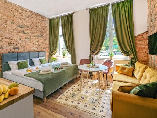 Χώρος καθιστικού στο Apartamenty Strzelecka 34