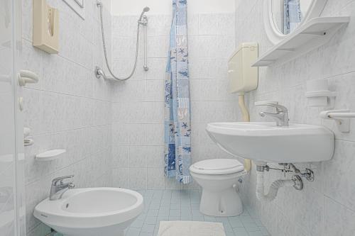 Koupelna v ubytování Hotel Luca