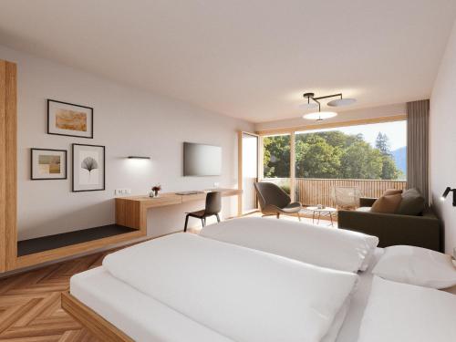 Posteľ alebo postele v izbe v ubytovaní Hotel Krone in Au