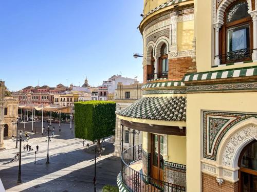 En generel udsigt til bjerge eller udsigt til bjerge taget fra lejligheden