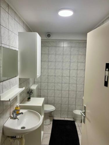 Koupelna v ubytování Barrierefreies Altstadtappartement in Osterode