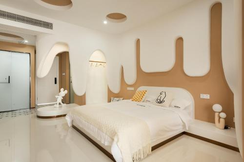 Shanghai Mengkeqi Homestayにあるベッド