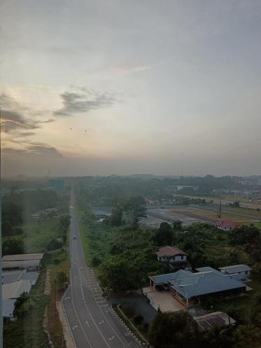a view of a road next to a highway at Appartment Homestay Kota Samarahan in Kota Samarahan