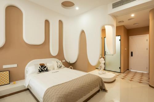 Shanghai Mengkeqi Homestayにあるベッド