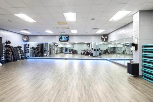 an empty gym with a dance floor in a room at Roark A202, Indoor & Outdoor Pools, Fitness Center in Branson