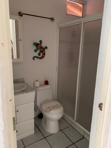 Koupelna v ubytování Encantadora Casa con Jacuzzi Privado y Alberca