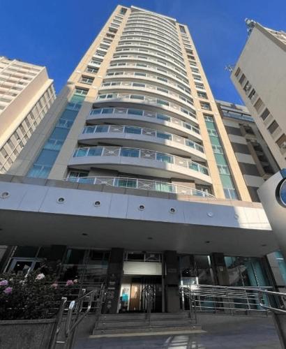a tall building with stairs in front of it at HOTEL PERDIZES - FLAT Executivo - 1403 in Sao Paulo