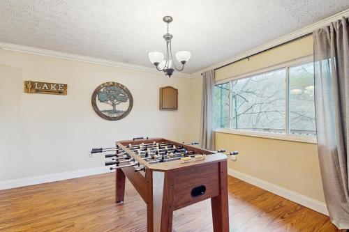 a game room with a foosball table at Happy Hollow in Caryville