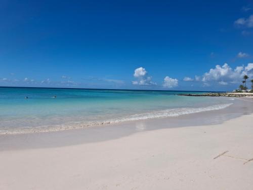 a beach with the ocean and a blue sky at BLR Villas Dover Beach in Christ Church