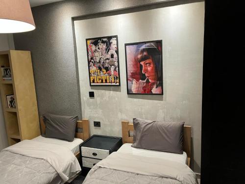 Posteľ alebo postele v izbe v ubytovaní Business Flat Stavroupoli