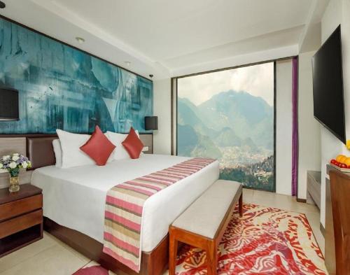 Ένα ή περισσότερα κρεβάτια σε δωμάτιο στο Hotel AELA Grand Near Delhi Airport By LA CASA