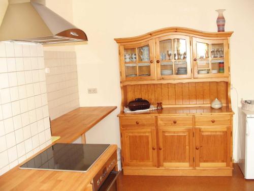 Kuchyň nebo kuchyňský kout v ubytování Ferienwohnung Am Jakobsweg