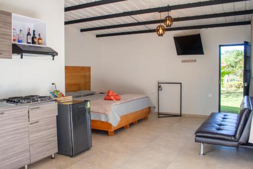 Η κουζίνα ή μικρή κουζίνα στο Hotel Campestre Alto lindo en Guatapé