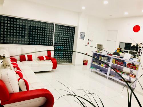 Χώρος καθιστικού στο Hotel Palmas Cocoyoc