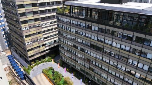 an aerial view of a tall building at Bewiki in Florianópolis