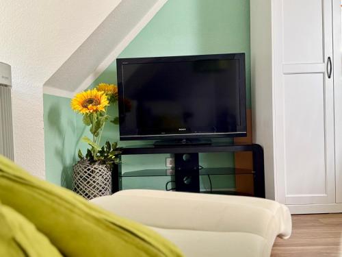 TV a/nebo společenská místnost v ubytování City View Apartment - WiFi - Netflix - Airport Shuttle