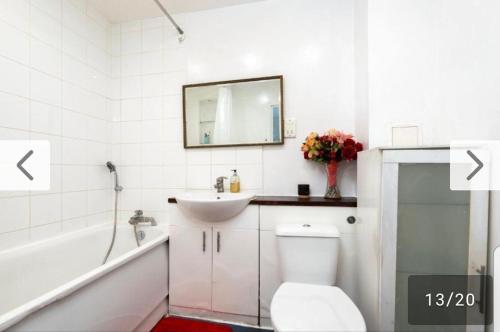 Ένα μπάνιο στο Modernized 1-Bedroom Flat in Croydon