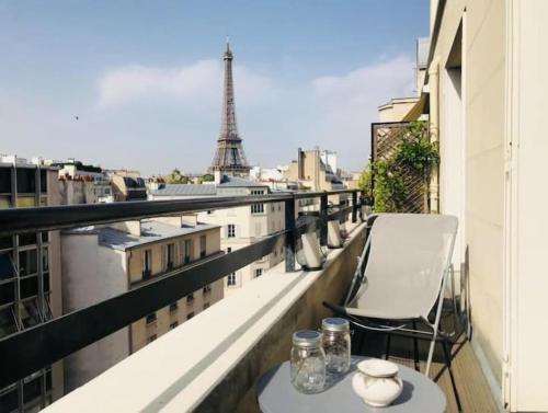 Apartment terrace - Eiffel tour vue