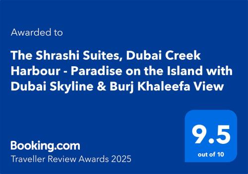 a screenshot of the shrishkrit suites dublin creek with harcour paradise at The Shrashi Suites, Dubai Creek Harbour - Paradise on the Island with Dubai Skyline & Burj Khaleefa View in Dubai