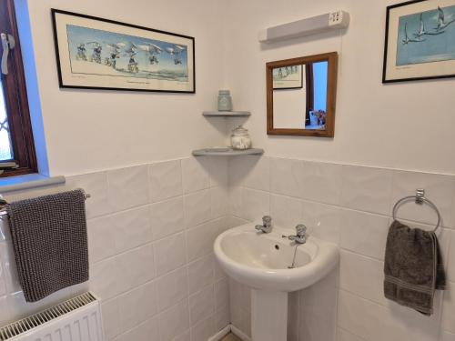 Vannituba majutusasutuses Lovely Little Garden Cottage, Tamar Valley, Cornwall