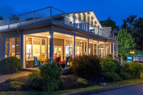 a large house with a balcony on top of it at Comfort Inn in Halifax