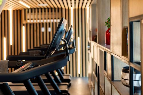 a row of chairs lined up in a gym at Andaz Condesa Mexico City, By Hyatt in Mexico City