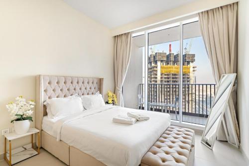 Postel nebo postele na pokoji v ubytování FIRST CLASS 1BR Cozy Harbour Hideaway