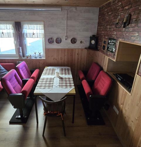 Posezení v ubytování Ferienwohnung Ilka's Lodge
