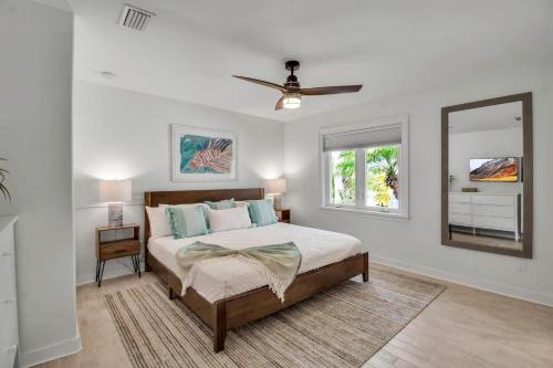 En eller flere senge i et værelse på Blissful Bungalow