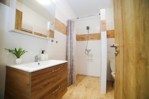 Koupelna v ubytování apartmány MAJKA