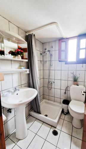 Bilik mandi di Sea View Apartments by Susi & Sofia