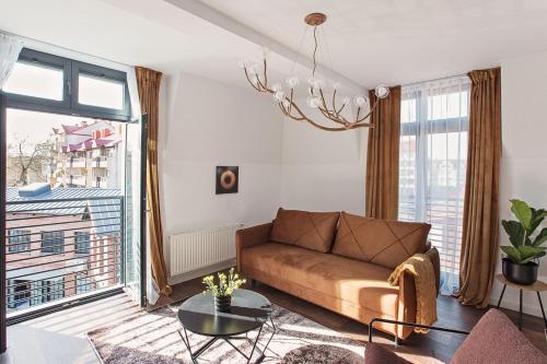 Χώρος καθιστικού στο Loft Gryfita
