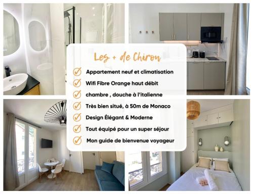 Postel nebo postele na pokoji v ubytování Appartement moderne climatisé Monaco vue Mer