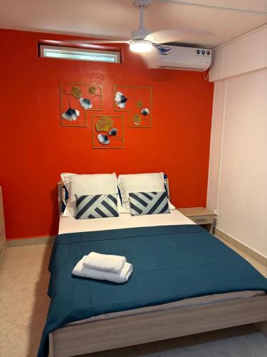 Ένα ή περισσότερα κρεβάτια σε δωμάτιο στο Appartement Syla Au