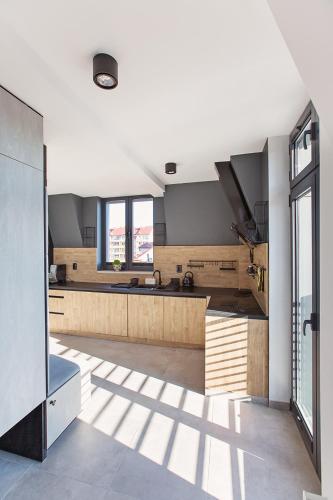 Η κουζίνα ή μικρή κουζίνα στο Loft Gryfita