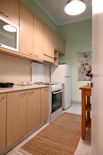 Η κουζίνα ή μικρή κουζίνα στο Pola's Cozy Apartment